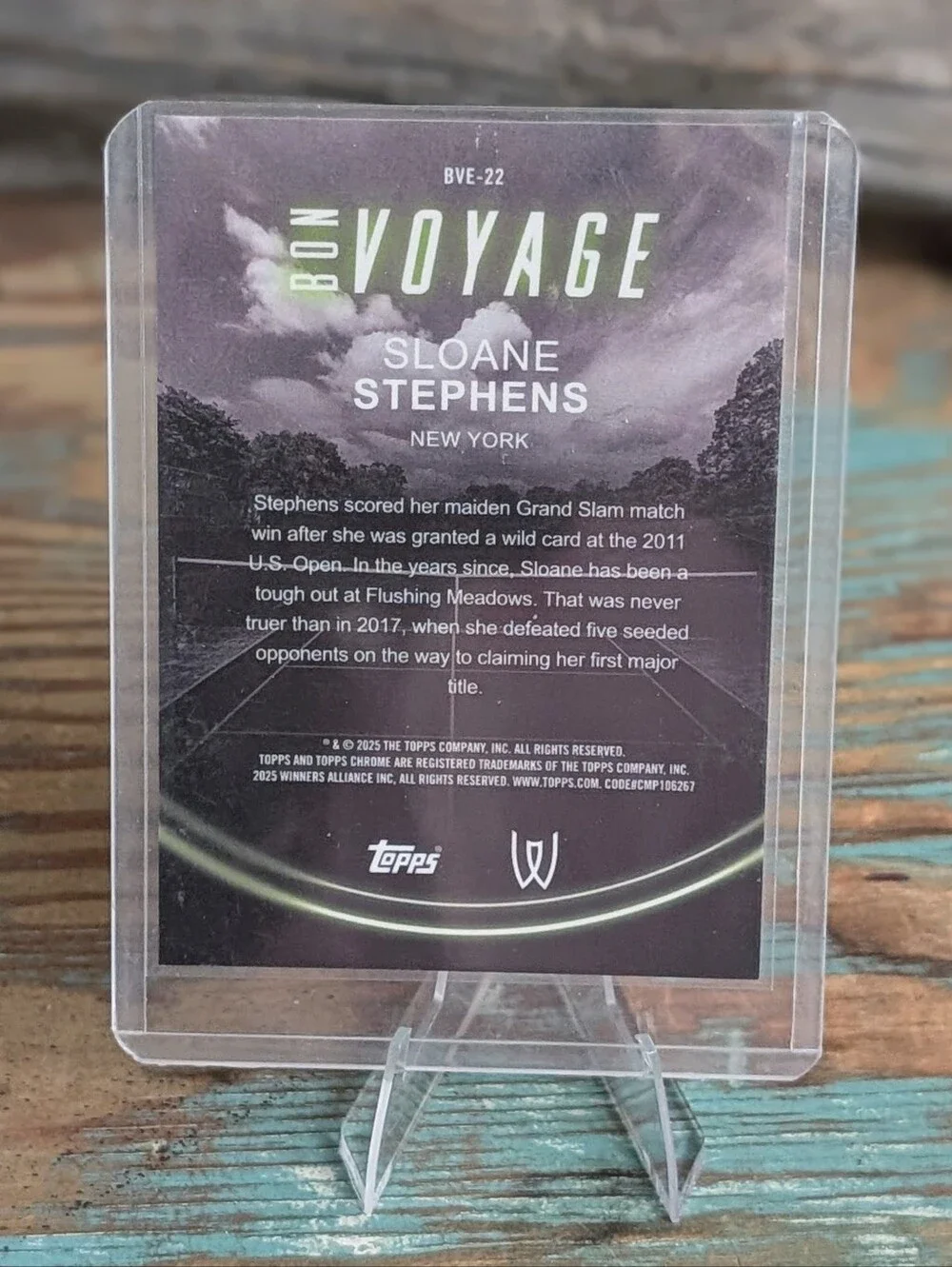 2025 Topps Chrome Bon Voyage Case Hit Sloane Stephens #BVE-22